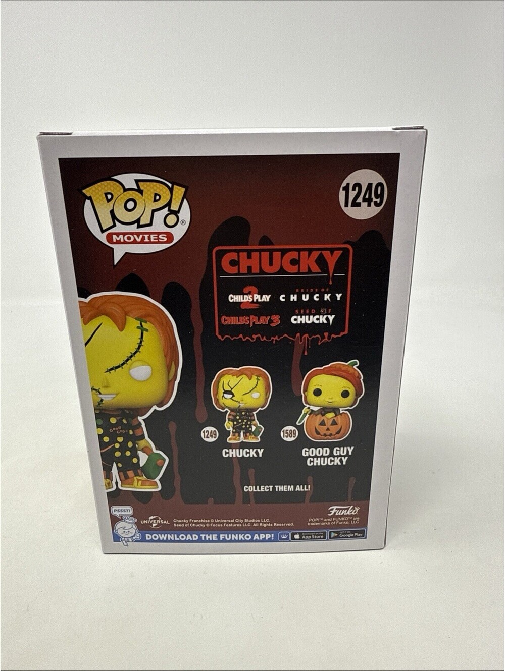 Chucky w/ Axe Halloween POP Vinyl Figure #1249 Funko Horror Bride Of Chucky New - Picture 3 of 6